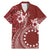 Kia Orana Cook Islands Family Matching Mermaid Dress and Hawaiian Shirt Tiare and Stars - Scarlet