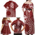 Kia Orana Cook Islands Family Matching Off Shoulder Maxi Dress and Hawaiian Shirt Tiare and Stars - Scarlet