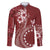 Kia Orana Cook Islands Family Matching Off Shoulder Short Dress and Hawaiian Shirt Tiare and Stars - Scarlet