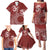 Kia Orana Cook Islands Family Matching Puletasi and Hawaiian Shirt Tiare and Stars - Scarlet