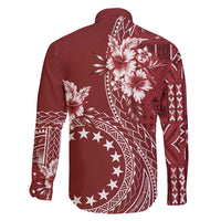 Kia Orana Cook Islands Family Matching Short Sleeve Bodycon Dress and Hawaiian Shirt Tiare and Stars - Scarlet