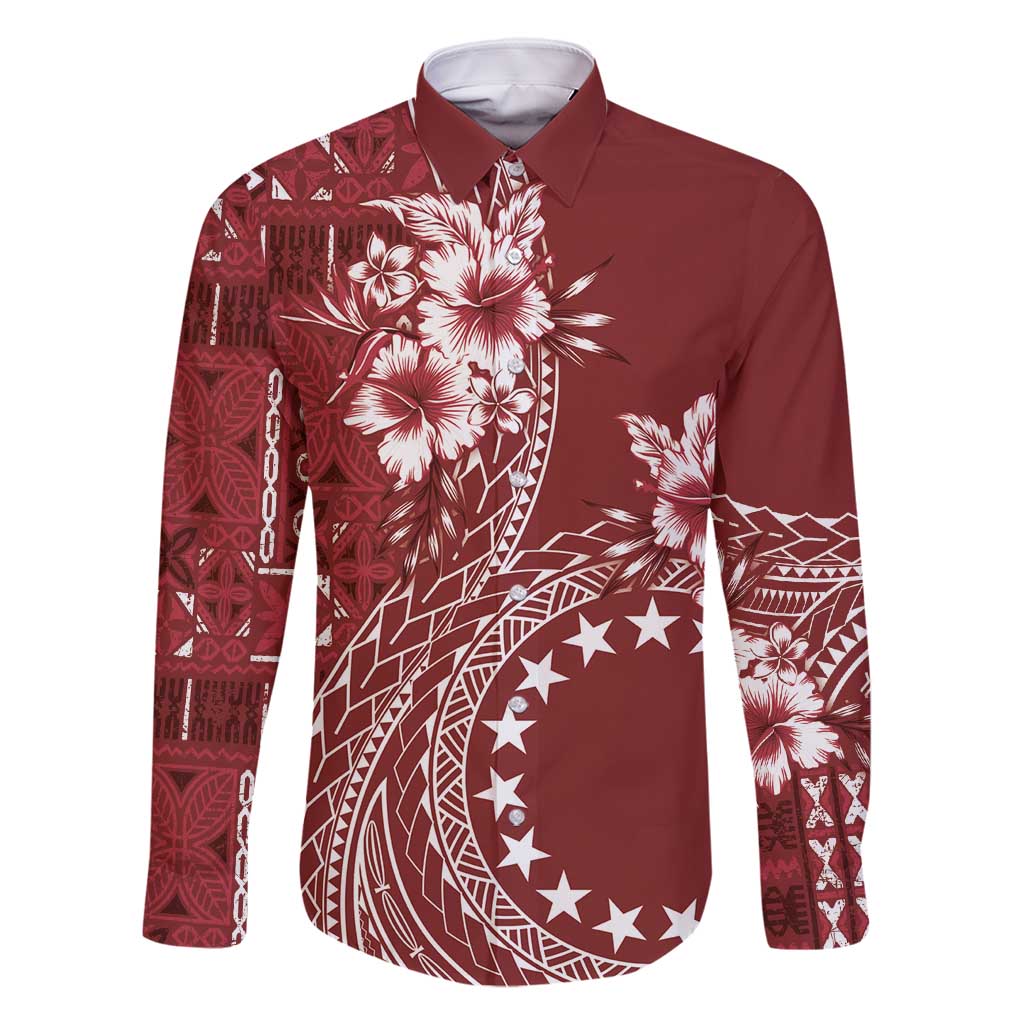 Kia Orana Cook Islands Family Matching Tank Maxi Dress and Hawaiian Shirt Tiare and Stars - Scarlet