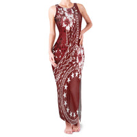 Kia Orana Cook Islands Family Matching Tank Maxi Dress and Hawaiian Shirt Tiare and Stars - Scarlet