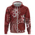 Kia Orana Cook Islands Hoodie Tiare and Stars - Scarlet