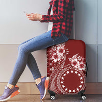Kia Orana Cook Islands Luggage Cover Tiare and Stars - Scarlet