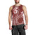 Kia Orana Cook Islands Men Tank Top Tiare and Stars - Scarlet