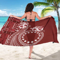 Kia Orana Cook Islands Sarong Tiare and Stars - Scarlet