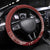 Kia Orana Cook Islands Steering Wheel Cover Tiare and Stars - Scarlet