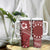 Kia Orana Cook Islands Tumbler With Handle Tiare & Stars - Scarlet