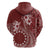 Kia Orana Cook Islands Zip Hoodie Tiare and Stars - Scarlet