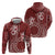 Kia Orana Cook Islands Zip Hoodie Tiare and Stars - Scarlet