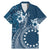 Kia Orana Cook Islands Family Matching Mermaid Dress and Hawaiian Shirt Tiare and Stars - Navy Blue