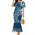 Kia Orana Cook Islands Family Matching Mermaid Dress and Hawaiian Shirt Tiare and Stars - Navy Blue