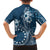 Kia Orana Cook Islands Family Matching Off The Shoulder Long Sleeve Dress and Hawaiian Shirt Tiare and Stars - Navy Blue