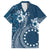 Kia Orana Cook Islands Family Matching Off Shoulder Maxi Dress and Hawaiian Shirt Tiare and Stars - Navy Blue