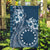 Kia Orana Cook Islands Garden Flag Tiare and Stars - Navy Blue