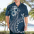 Kia Orana Cook Islands Hawaiian Shirt Tiare and Stars - Navy Blue