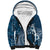 Kia Orana Cook Islands Sherpa Hoodie Tiare and Stars - Navy Blue