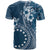 Kia Orana Cook Islands T Shirt Tiare and Stars - Navy Blue