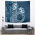 Kia Orana Cook Islands Tapestry Tiare and Stars - Navy Blue