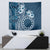 Kia Orana Cook Islands Tapestry Tiare and Stars - Navy Blue