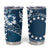 Kia Orana Cook Islands Tumbler Cup Tiare & Stars - Navy Blue