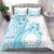 Kia Orana Cook Islands Bedding Set Tiare and Stars - Turquoise