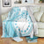 Kia Orana Cook Islands Blanket Tiare and Stars - Turquoise