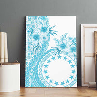 Kia Orana Cook Islands Canvas Wall Art Tiare and Stars - Turquoise LT7 - Polynesian Pride