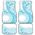 Kia Orana Cook Islands Car Mats Tiare and Stars - Turquoise