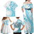 Kia Orana Cook Islands Family Matching Off Shoulder Maxi Dress and Hawaiian Shirt Tiare and Stars - Turquoise