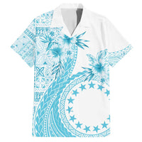 Kia Orana Cook Islands Family Matching Off Shoulder Maxi Dress and Hawaiian Shirt Tiare and Stars - Turquoise