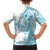 Kia Orana Cook Islands Family Matching Summer Maxi Dress and Hawaiian Shirt Tiare and Stars - Turquoise