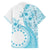 Kia Orana Cook Islands Family Matching Summer Maxi Dress and Hawaiian Shirt Tiare and Stars - Turquoise