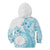 Kia Orana Cook Islands Kid Hoodie Tiare and Stars - Turquoise