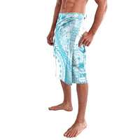 Kia Orana Cook Islands Lavalava Tiare and Stars - Turquoise LT7 - Polynesian Pride