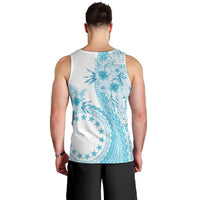 Kia Orana Cook Islands Men Tank Top Tiare and Stars - Turquoise LT7 - Polynesian Pride