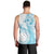 Kia Orana Cook Islands Men Tank Top Tiare and Stars - Turquoise