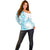 Kia Orana Cook Islands Off Shoulder Sweater Tiare and Stars - Turquoise