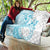 Kia Orana Cook Islands Quilt Tiare and Stars - Turquoise