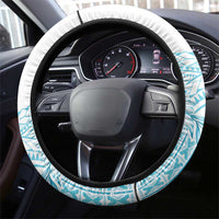 Kia Orana Cook Islands Steering Wheel Cover Tiare and Stars - Turquoise LT7 - Polynesian Pride