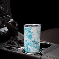 Kia Orana Cook Islands Tumbler Cup Tiare & Stars - Turquoise LT7 - Polynesian Pride