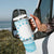 Kia Orana Cook Islands Tumbler With Handle Tiare & Stars - Turquoise