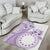 Kia Orana Cook Islands Area Rug Tiare and Stars - Lavender