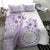 Kia Orana Cook Islands Bedding Set Tiare and Stars - Lavender