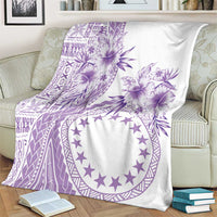 Kia Orana Cook Islands Blanket Tiare and Stars - Lavender LT7 - Polynesian Pride