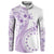 Kia Orana Cook Islands Button Sweatshirt Tiare and Stars - Lavender