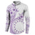 Kia Orana Cook Islands Button Sweatshirt Tiare and Stars - Lavender