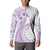 Kia Orana Cook Islands Button Sweatshirt Tiare and Stars - Lavender