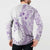 Kia Orana Cook Islands Button Sweatshirt Tiare and Stars - Lavender